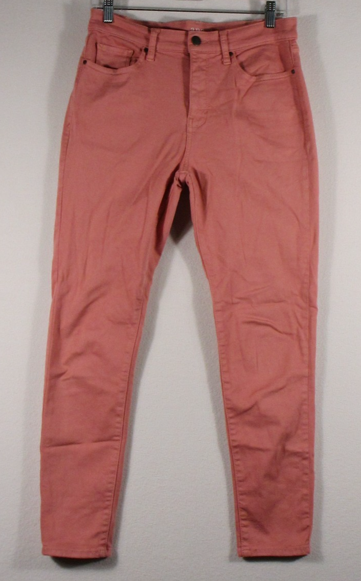 A.N.A A New Approach Womens High Rise Skinny Ankle Jeans Pockets Size 6 Pink