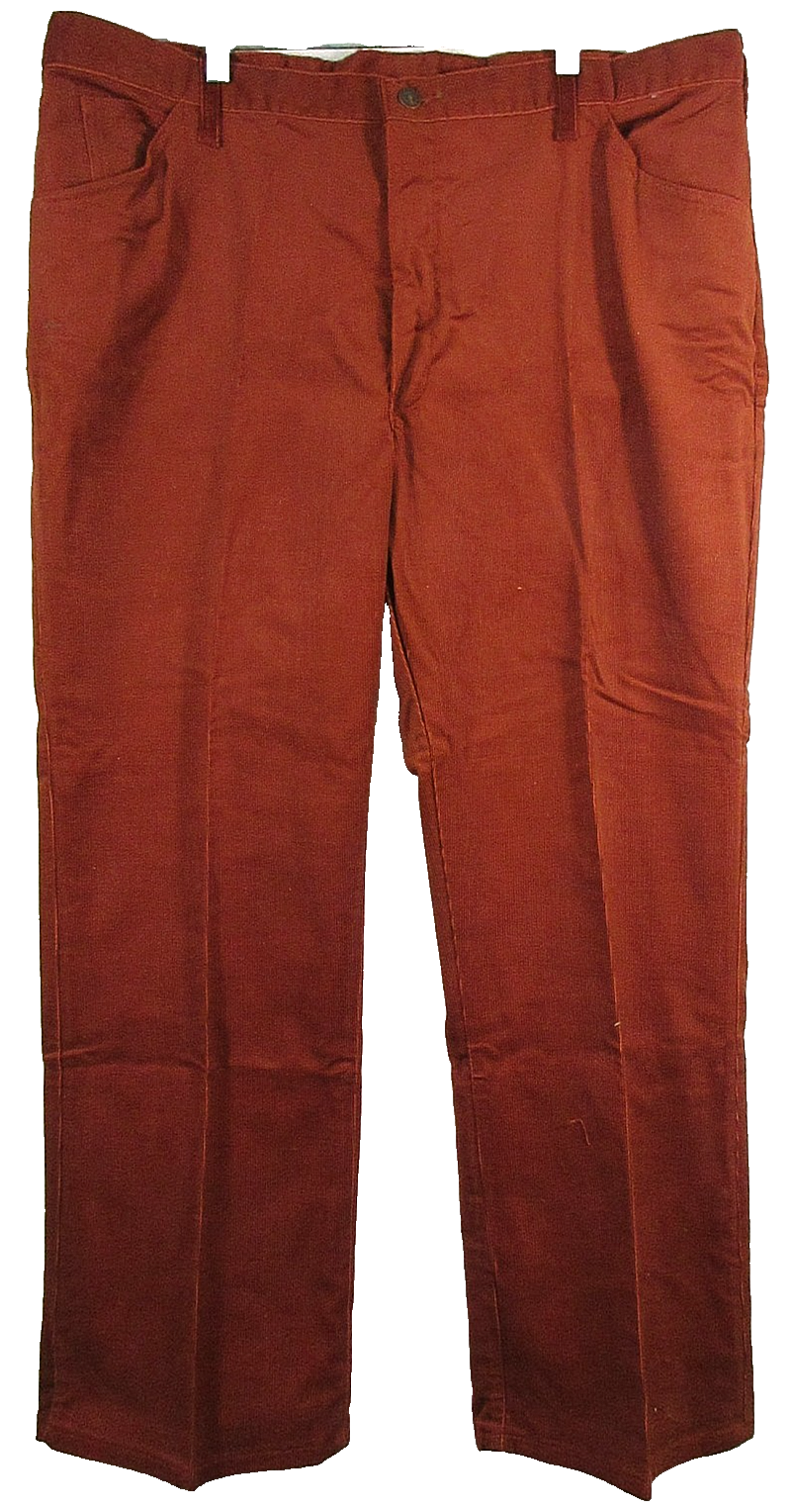 Genuine Roebucks Mens Mid Rise Trouser Pants Straight Leg Pockets Sz W44/L29 Red