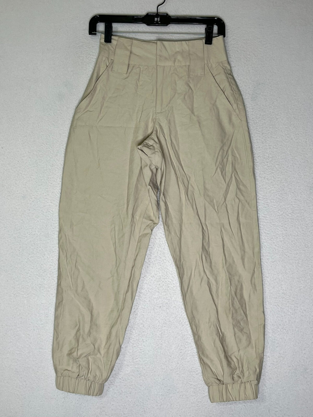 Forever 21 Beige Chino Tepered Leg Trousers Pants Pockets Women's Size XS