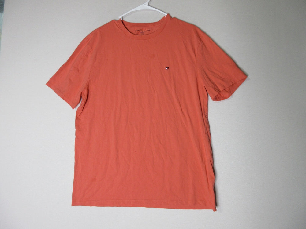 Tommy Hilfiger Mens Regular Fit Crew Neck T-Shirt Short Sleeve Size L Orange