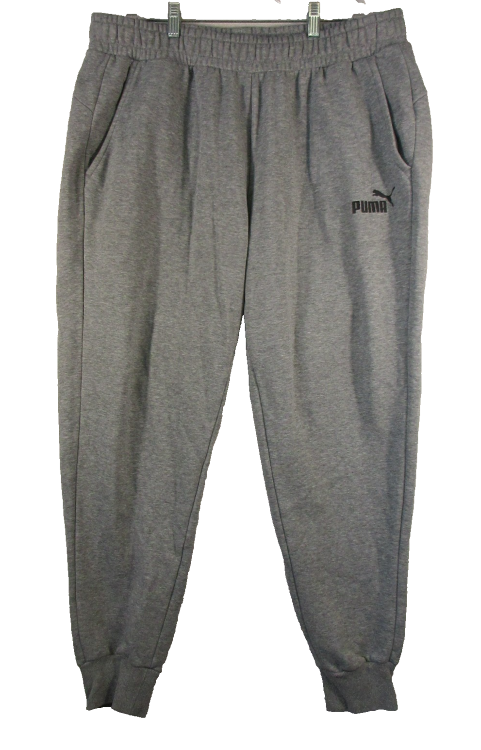 Puma Mens Mid Rise Jogger Sweatpants Tapered Leg Pockets Size XL Gray