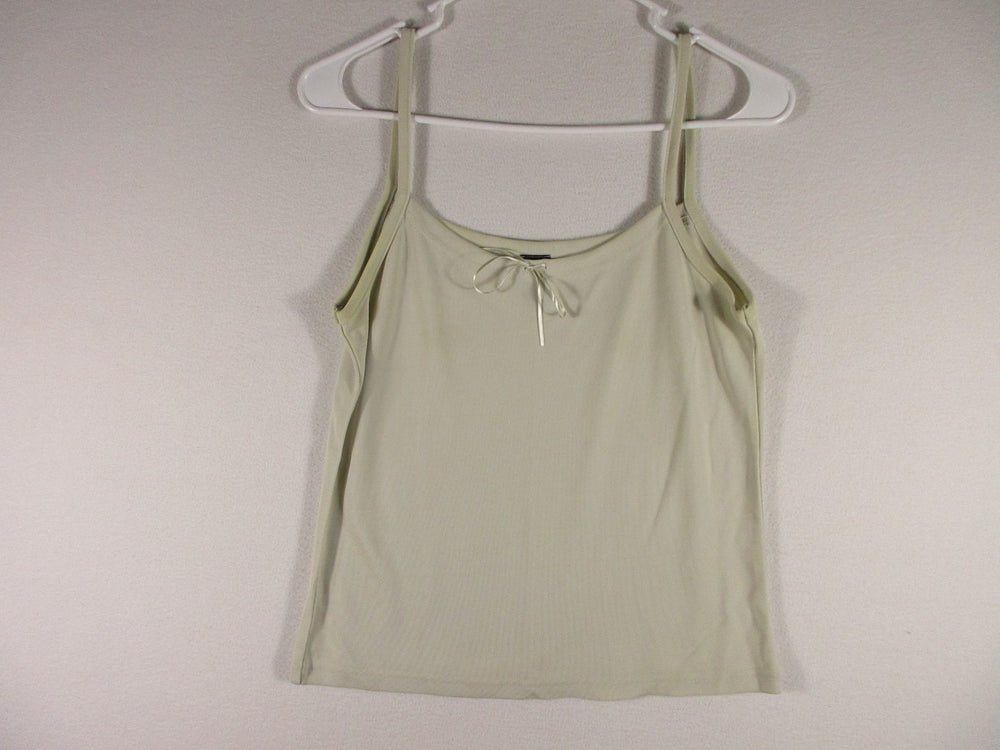 Gap Womens Tie Front Tank Top Regular Scoop Neck Sleeveless Size M Ivory