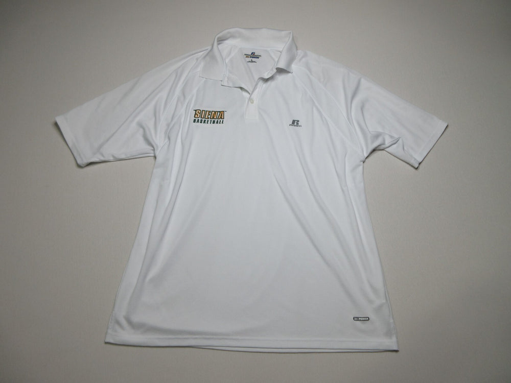 Russell Athletic Mens Short Sleeve Dri-Power Polo Shirt 1 Button Size L White