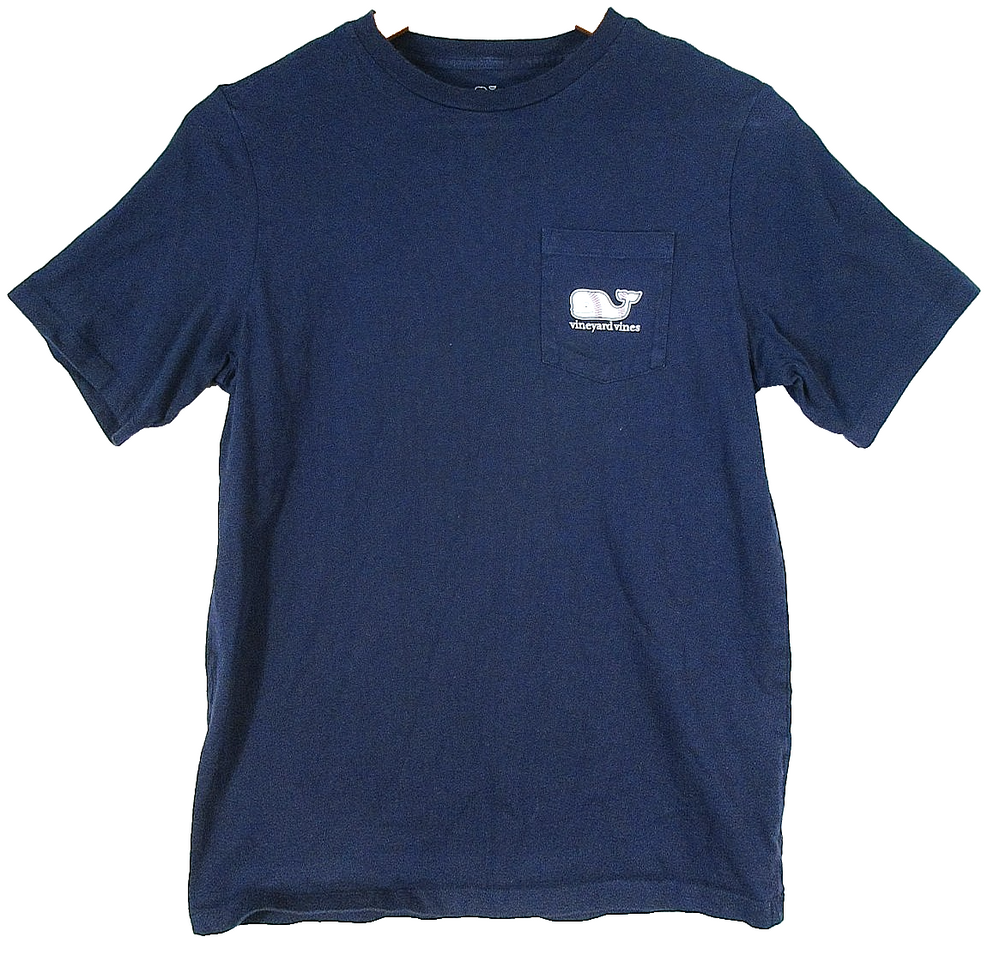 Vineyard Vines Mens Stretch Crew Neck T-Shirt Short Sleeve Pockets Size L Blue