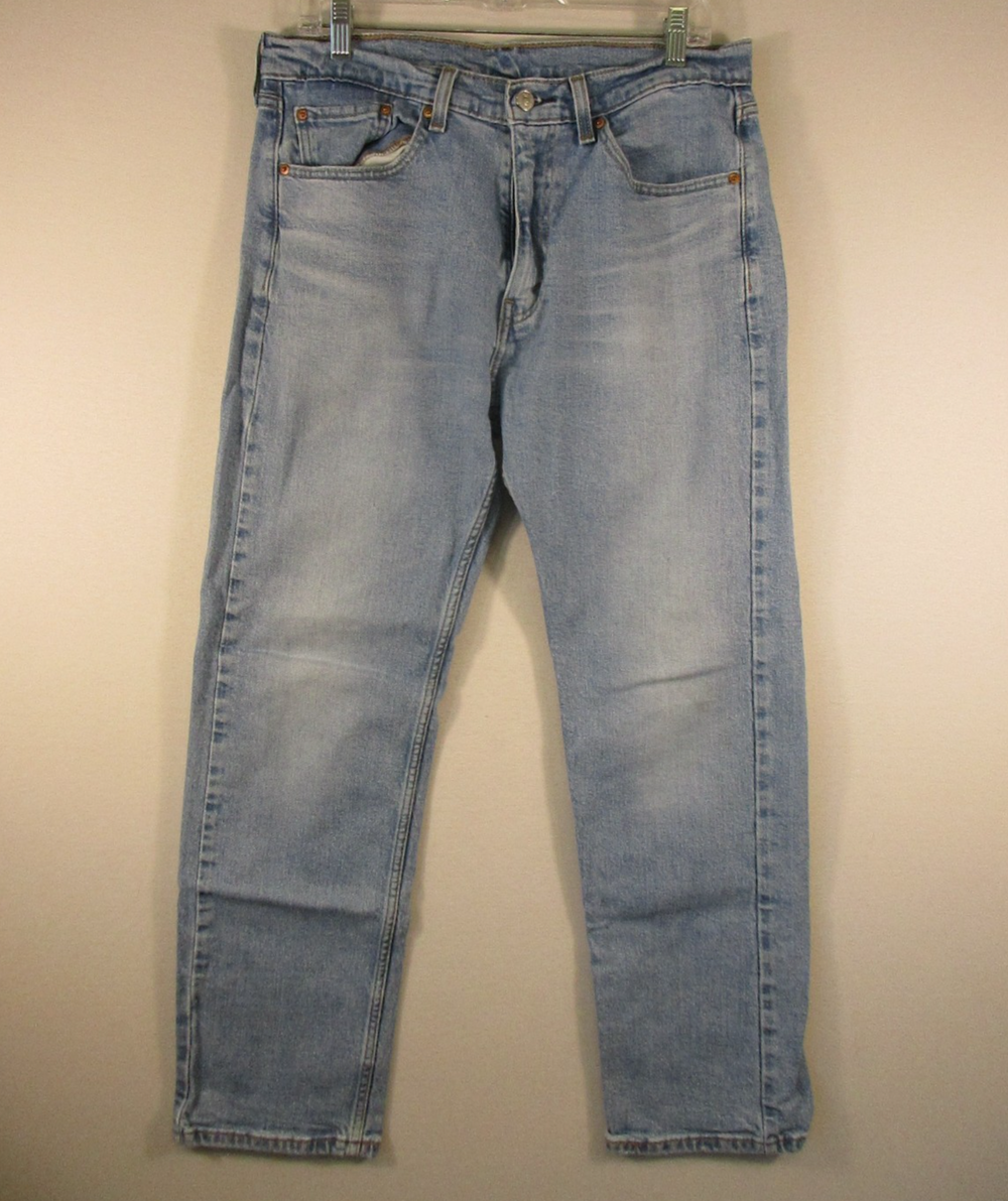 Levi Strauss & Co. Mens High Waist Denim Jeans Straight Leg Size W33 L30 Blue