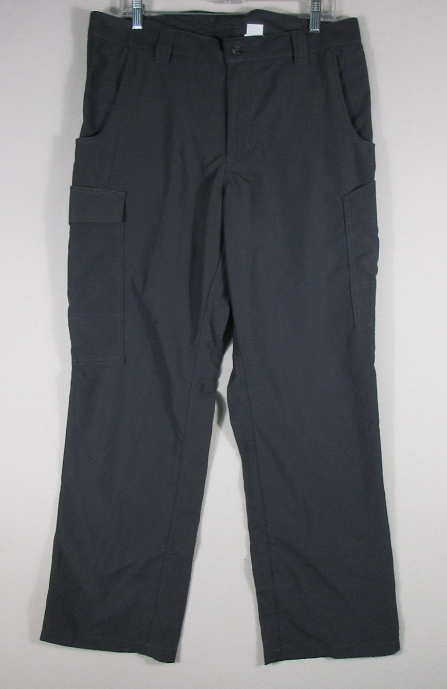 Design Collective Mens Straight Cargo Pants High Waist Pockets Size 34RG Gray