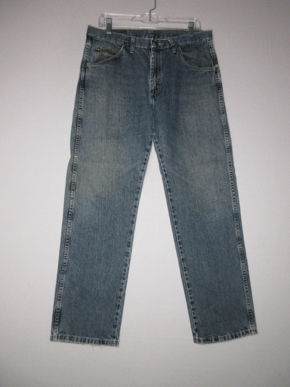 Wrangler Mens Regular Fit U-Shape Jeans High Rise Dark Wash Size 33X30 Blue