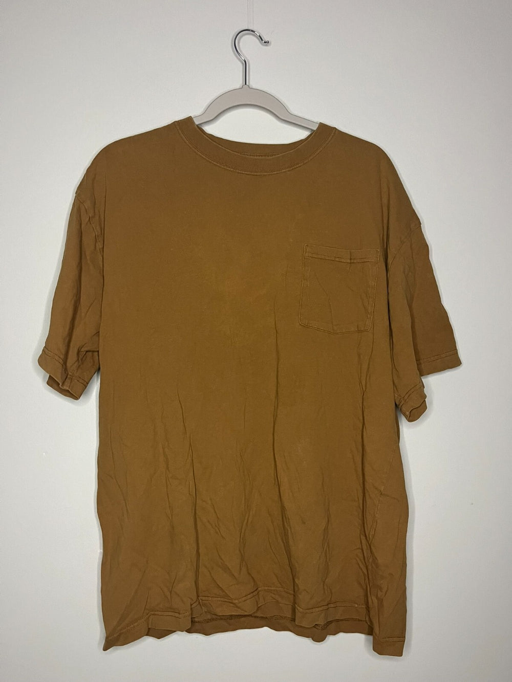 Genuine Dickies Camel Brown Short Sleeve Cotton Pocket T-Shirt Men Size X Large