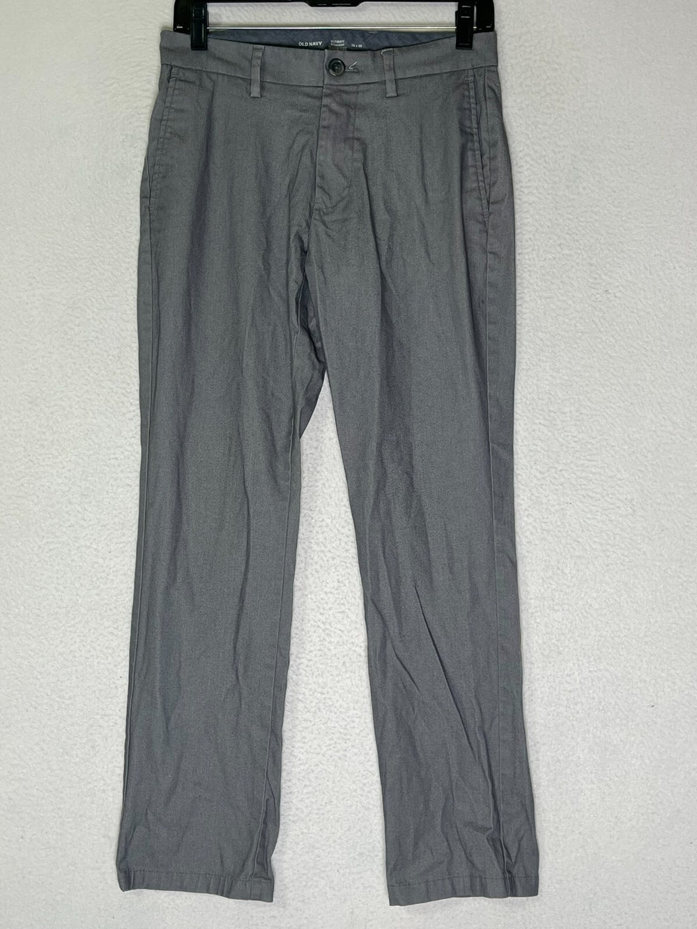 Old Navy Grey Chino Pant Ultimate Straight Built-in Flex Stretch Men Size 28X30